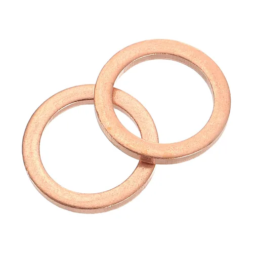 Vista 17 de uxcell Arandela plana M4, 36 piezas de arandelas planas de anillo de cobre de 8 mm DE 1 mm de espesor Junta de sello de metal para tornillos
