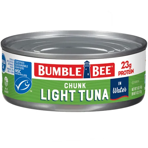 Vista 16 de Bumble Bee Atún Claro en Trozos en Aceite, Lata de 5 Onzas - Atún Listado Capturado Salvaje - 22g de Proteína por Porción - Mariscos Sostenibles