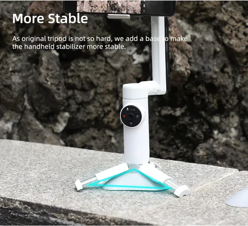 Vista 3 de Trípode estabilizador de cardán, base de montaje reforzada compatible con Insta360 Flow, estabilización de 3 ejes, soporte de base de soporte estable