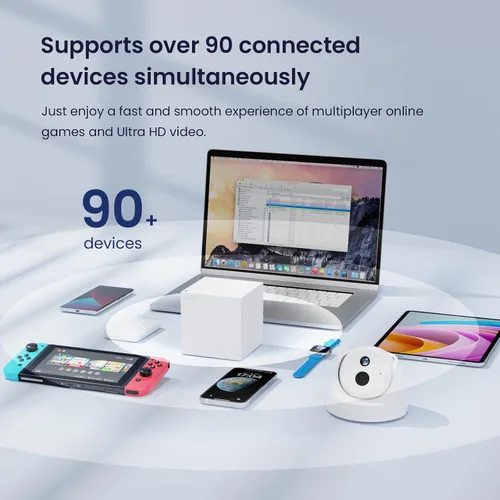 Vista 3 de Sistema de WiFi de malla Tenda Nova MW6 - Cubre hasta 2400 pies cuadrados - Sistema de WiFi de malla AC1200 para toda la casa - Red de malla Gigabit