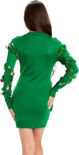 Vista 44 de Vestido tipo suéter con guirnalda Gaudy para mujer
