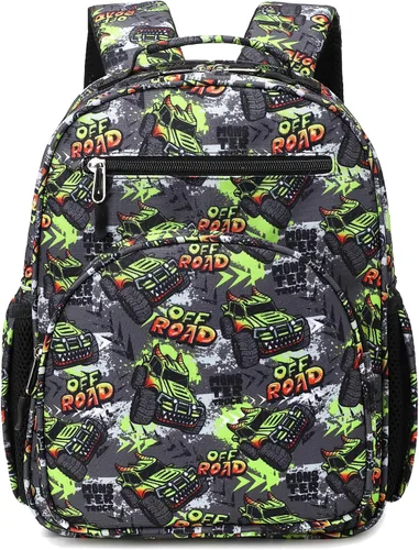 Vista 7 de abshoo Lindas mochilas ligeras para niños de 4 a 8 años de edad (coches negro)