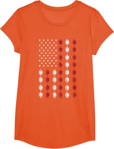 Vista 28 de Camiseta patriótica de jugador atleta del 4 de julio de fútbol americano, Negro
