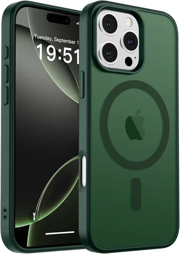 Vista 329 de zapica Funda magnética para iPhone Air, con protector de pantalla de vidrio templado, compatible con MagSafe, translúcida mate, a prueba de golpes