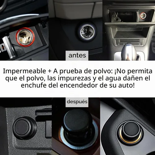 Vista 5 de 2 fundas para encendedor de cigarrillos de automóvil, tapa de enchufe negra impermeable y antipolvo, cubierta universal de 0.78 pulgadas, accesorios