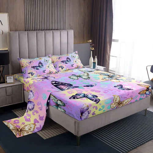 Vista 22 de Feelyou Juego de ropa de cama con alfabeto 3D, juego de sábanas coloridas del alfabeto inglés para niños y adultos, sábanas de dibujos animados