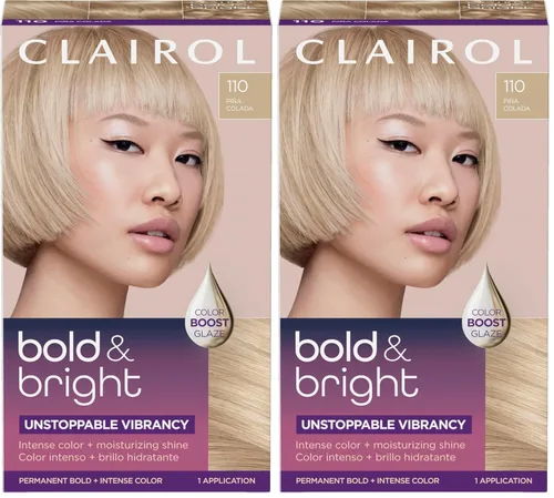 Vista 30 de Clairol Bold & Bright - Tinte permanente para el cabello, rubio claro 110, 1 unidad 110 Piña Colada