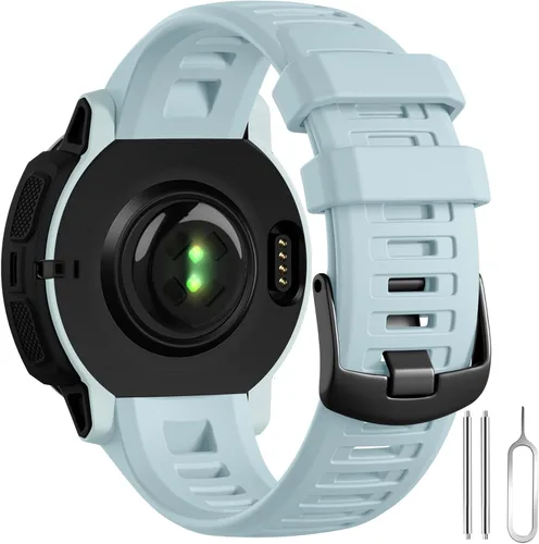 Vista 19 de GEAK Compatible con correas de reloj Garmin Instinct, correa de silicona suave de 22 mm para muñeca deportiva, reemplazo compatible con correa