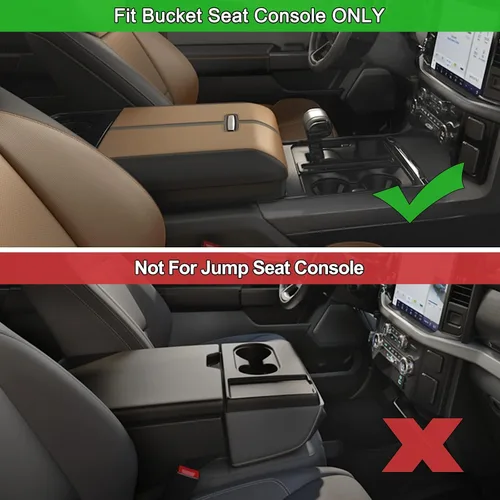 Vista 3 de PIMCAR Organizador de consola central para Ford F150 2021 2022 2023, F150 Lightning 2022 2023 Caja de almacenamiento del reposabrazos Accesorios