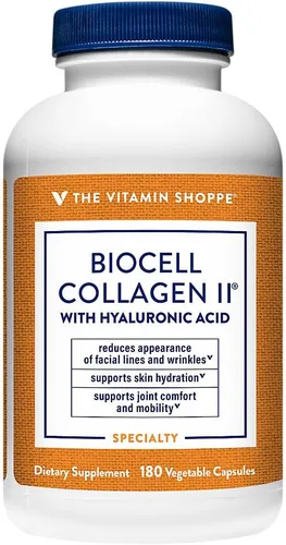 Vista 4 de The Vitamin Shoppe Colágeno tipo II 1000 mg - Salud de las articulaciones, apoyo y flexibilidad para el cartílago, con ácido hialurónico
