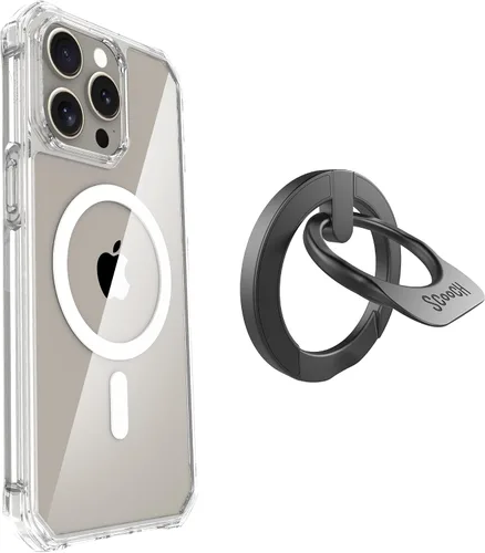 Vista 317 de Scooch para MagCase Compatible con iPhone 12 Mini Incluyendo MagRing 2.0, Soporte para Teléfono Compatible con MagSafe y Pata de Soporte