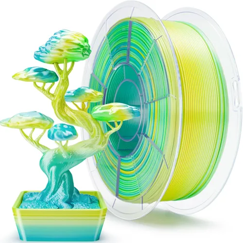 Vista 39 de ZIRO - Rápido cambio de color PLA, filamento de gradiente de color de 1.75mm, filamentos de PLA arcoíris brillantes, compatible con la mayoría