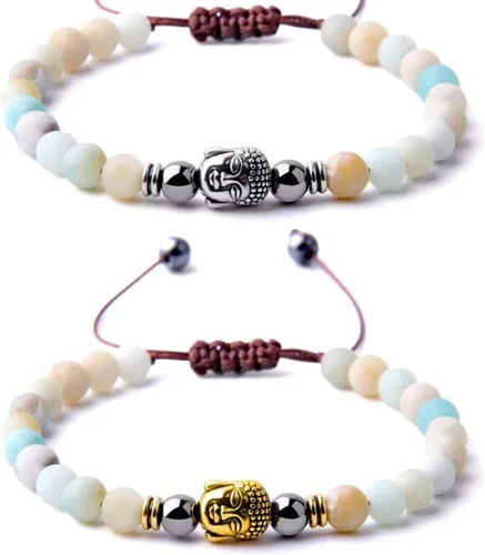 Vista 7 de rubyca Buda pulsera de perlas de conector pequeño Espiritual Espaciador de cobre para joyas, Cobre, 40 PCS