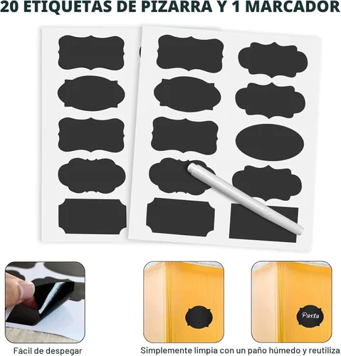 Vista 6 de M MCIRCO Paquete de 4 recipientes de almacenamiento de alimentos extra