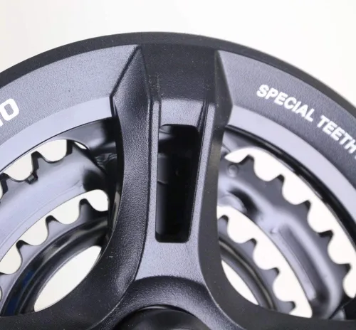 Vista 2 de Shimano Altus 7/8 Bielas de bicicletas Speed Mountain (Platos FC-M311), color negro.