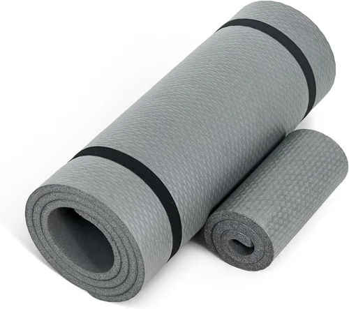 Vista 21 de CAP Barbell Colchoneta de yoga y ejercicio de alta densidad de 1/2 pulgada con correa Múltiples opciones