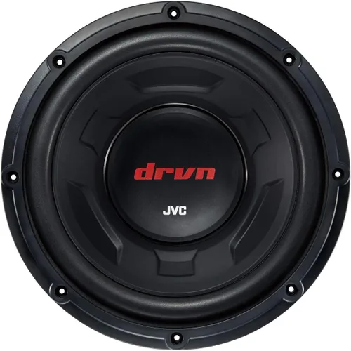 Vista 8 de JVC CW-DR124/104 DRVN Subwoofer de audio para automóvil de 4 ohmios y 350 vatios, individual (negro) con punzón confiable de baja frecuencia