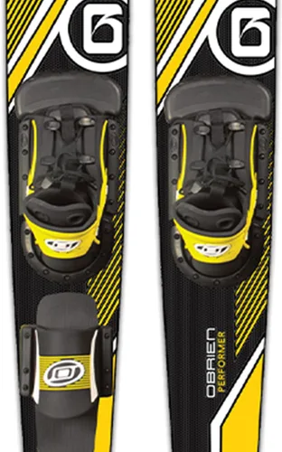 Vista 7 de O'Brien Watersports 2191106 - Esquís acuáticos para adultos de 68 pulgadas, tallas 7 a 13, amarillo y negro