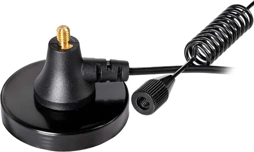 Vista 8 de Bingfu Doble banda VHF UHF 136-174MHz 400-470MHz Handheld Two Way Ham Radio Antena de base magnética SMA Antena macho para Walkie Talkie Icom Yaesu