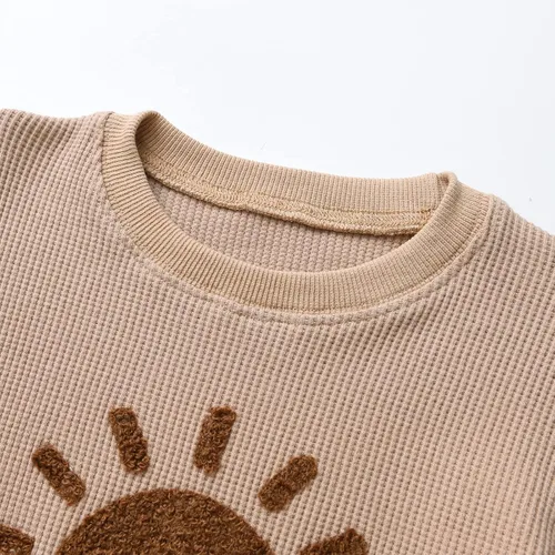 Vista 2 de Ropa de bebé niño niño manga larga con estampado de oso + pantalones deportivos