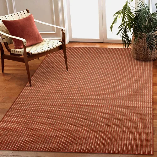 Vista 25 de Liora Manne Carmel - Alfombra tejida de perfil bajo de fácil cuidado para interiores y exteriores, color aguamarina, 6 pies 6 pulgadas x 9 pies 4