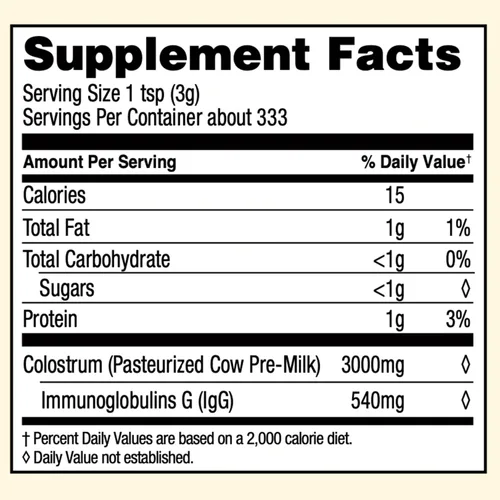 Vista 5 de Surthrival: Polvo de calostro (1 kilo, 2.2 libras), optimización y recuperación inmunológica, suplemento dietético en polvo, salud intestinal, apoyo