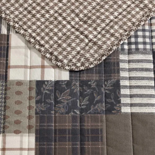 Vista 6 de Eddie Bauer - Juego de edredón twin, ropa de cama de algodón naturalmente suave con una sensación ligera para comodidad durante todo el año Marrón