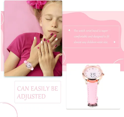 Vista 4 de TEHAUX Reloj de mujer, lindo reloj de pulsera con patrón de dibujos animados para mujer, Relojes de cuarzo