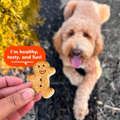Vista 4 de Buddy Biscuits Golosinas crujientes para perros medianos, mantequilla de maní, bolsa de 12 onzas