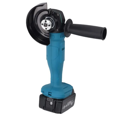 Vista 2 de Amoladora angular inalámbrica, potente motor sin escobillas de 10000 RPM con mango antideslizante, herramienta de amoladora angular para muela