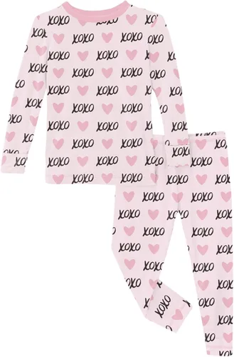 Vista 76 de KicKee Pants Conjunto de pijama de manga larga con estampado de piezas