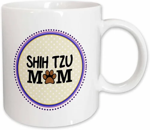 Vista 10 de 3dRose Shih Tzu Dog Mom - Taza de 11 onzas, color negro