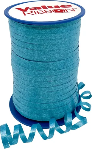 Vista 7 de Value Ribbon - Cinta rizadora prensada, 3/16 pulgadas x 500 yardas para envoltura de regalos, manualidades, proyectos de arte y decoraciones de Azul