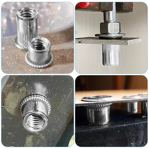 Vista 3 de 30 piezas tuercas de remache 3/8"-16, inserto roscado Nutsert de cabeza plana de acero inoxidable 304