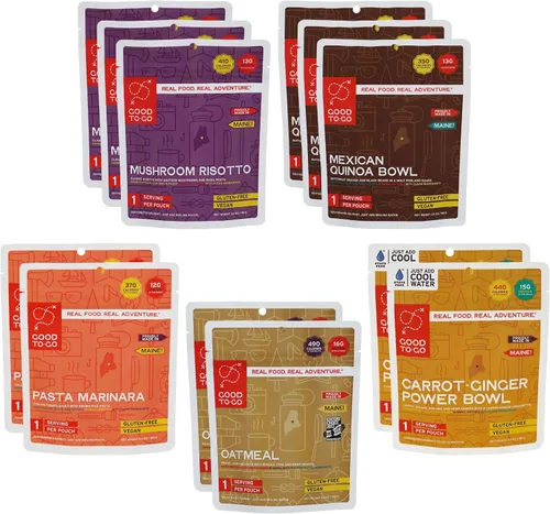Vista 9 de GOOD TO-GO Surtidos de Kits de Alimentos Comida para Acampar, Comida para Mochileros Solo Añade Agua a las Comidas, Comidas para Mochileros
