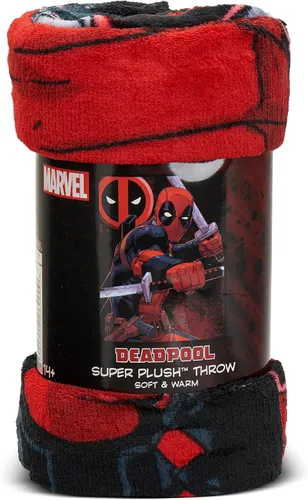 Vista 2 de Northwest Deadpool Micro Raschel - Manta de 46 x 60 pulgadas, espadachín