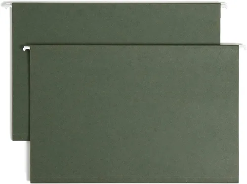 Vista 13 de Smead Carpeta colgante con pestaña, pestaña ajustable de corte 1/3, tamaño legal, verde estándar, 25 por caja (64135) (paquete de 2)