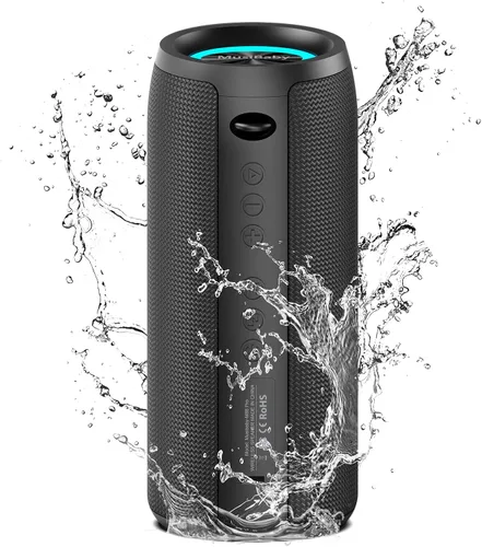 Vista 10 de Altavoz Bluetooth, altavoces Bluetooth MusiBaby M88, altavoz inalámbrico, altavoces Bluetooth inalámbricos, doble emparejamiento, Bluetooth 5.0