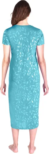 Vista 3 de Cool-jams Camisas de dormir sin sudor para mujer, vestido largo de pijama que absorbe la humedad