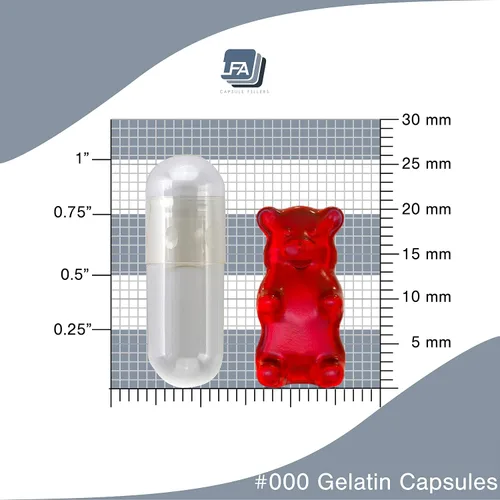 Vista 5 de Tamaño 000 cápsulas vacías – 120 cápsulas de gelatina vacías – 000 cápsulas rellenables unidas – Cápsulas de píldoras vacías para kit de llenado