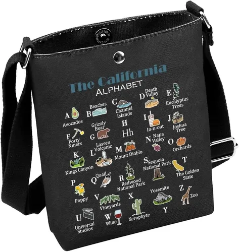 Vista 7 de MNIGIU Bolsa de lona California – Bolsa de bienvenida reutilizable ecológica