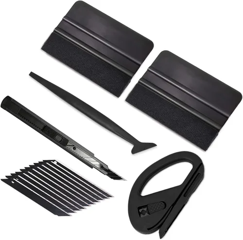 Vista 9 de Gomake Kit de herramientas de envoltura de vinilo, kit de envoltura de Azul