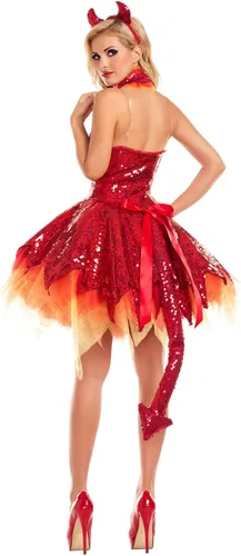 Vista 2 de Party King Disfraz de diablo de Hellfire para mujer