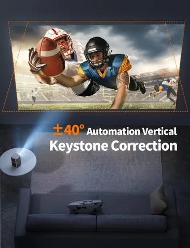 Vista 8 de Mini Proyector con WiFi 5G, Proyector Pequeño HD de 1080P de Corta Distancia con Trípode, Proyector Exterior para Teléfono, Proyector Portátil