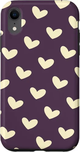 Vista 24 de Yellow Heart Pattern Minimalist Love Case for iPhone 16