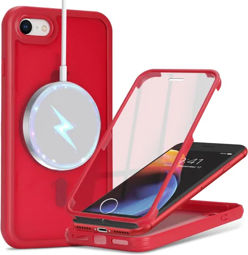 Vista 10 de Funda para iPhone 8 Plus con protector de pantalla, compatible con Magsafe, para iPhone 7 Plus, protector de pantalla integrado, funda delgada
