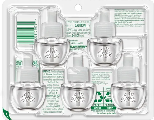 Vista 10 de Air Wick Aceite Perfumado - Recarga Vibrante Isla Coco y Arenas Cálidas 5 unidades.