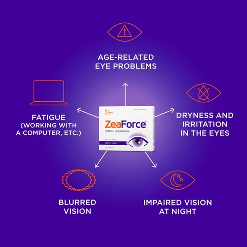 Vista 5 de Excelente visión con 1 cápsula/día. Composición concentrada. Acción multidireccional. Fórmula líquida para una absorción completa y un efecto más