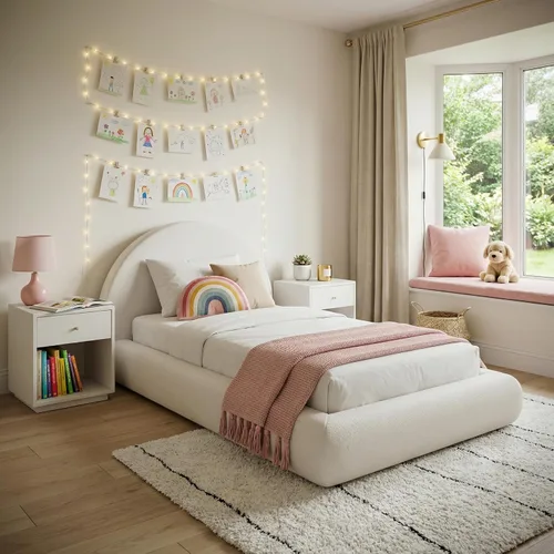 Vista 5 de RECCI AirFrame - Base de cama tapizada de media luna con plataforma doble, base curvada de terciopelo con cabecero, espuma acolchada totalmente