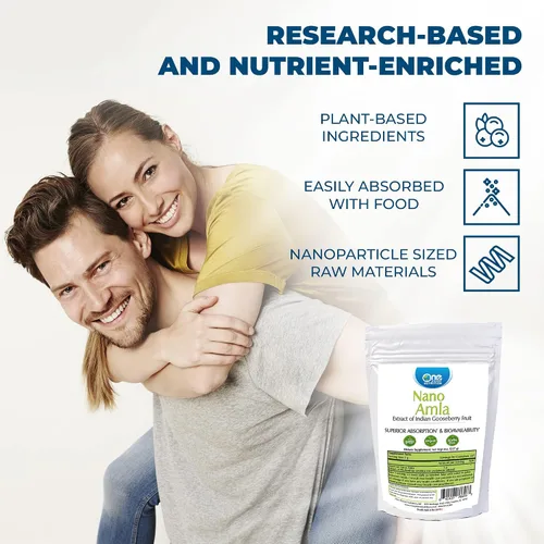 Vista 5 de One Planet Nutrition Nano Amla Polvo de 8 onzas (227 porciones), extracto de fruta Amla, alto en vitamina C para la producción de colágeno y apoyo